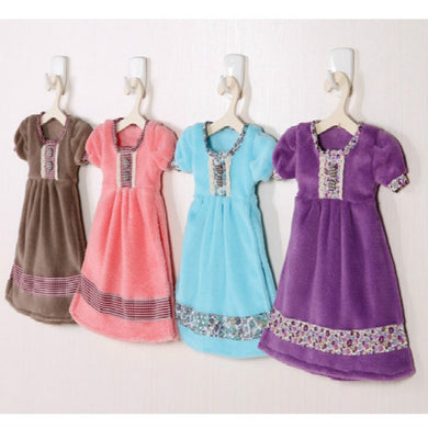 Creative Lovely Princess Skirt Dress Hand Towel Cute Absorbent Cora Kids Bathroom Towel With Hanging Hook