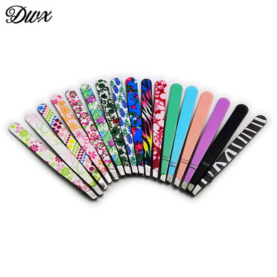 12 pcs/lot Eyebrow Tweezers Clamp pincet eyelash Stainless Steel Tongs Hair removal factory power Makeup Tools wholesale