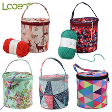 Load image into Gallery viewer, Looen Small Yarn Crochet Bag Empty Round Yarn Tote Organizer Knitting Needles DIY Craft Sewing Tools Accessories For Mom
