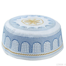 Load image into Gallery viewer, 58cm Embroidery Muslim Prayer Hats For Men Saudi Arabia Islamic Clothing