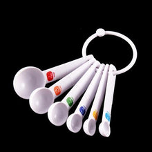 Load image into Gallery viewer, 10pcs/set Kitchen Cook Black Plastic Teaspoon Scoop Measuring Spoons Cups Measuring Set Tools Kitchen Accessories Cocina