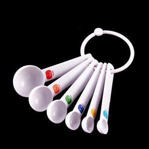 10pcs/set Kitchen Cook Black Plastic Teaspoon Scoop Measuring Spoons Cups Measuring Set Tools Kitchen Accessories Cocina