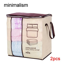 Load image into Gallery viewer, New Clothes Storage Bag Organizer 45.5*51*29cm Folding Closet Organizer For Pillow Quilt Blanket Bedding