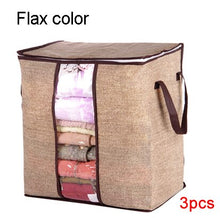 Load image into Gallery viewer, New Clothes Storage Bag Organizer 45.5*51*29cm Folding Closet Organizer For Pillow Quilt Blanket Bedding