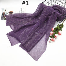 Load image into Gallery viewer, (FR) Modest Turban Hijab Head Scarf Women Wrinkles Long Shawl Headwear 75x180cm
