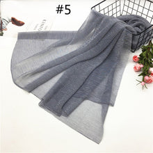 Load image into Gallery viewer, (FR) Modest Turban Hijab Head Scarf Women Wrinkles Long Shawl Headwear 75x180cm