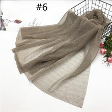 Load image into Gallery viewer, (FR) Modest Turban Hijab Head Scarf Women Wrinkles Long Shawl Headwear 75x180cm
