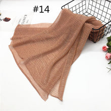 Load image into Gallery viewer, (FR) Modest Turban Hijab Head Scarf Women Wrinkles Long Shawl Headwear 75x180cm