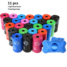 Load image into Gallery viewer, 11pcs Degradable Pet Dog Waste Poop Bag With Printing Doggy Bag Degradable Pet Waste Clean Poop Bags Dog Up Clean Bag