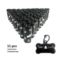 Load image into Gallery viewer, 11pcs Degradable Pet Dog Waste Poop Bag With Printing Doggy Bag Degradable Pet Waste Clean Poop Bags Dog Up Clean Bag