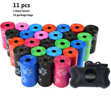 Load image into Gallery viewer, 11pcs Degradable Pet Dog Waste Poop Bag With Printing Doggy Bag Degradable Pet Waste Clean Poop Bags Dog Up Clean Bag