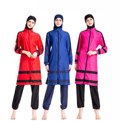 Women Modern Muslim Swimwear Full Hooded Burkinis Sun Protection