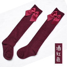 Load image into Gallery viewer, Lovely Children's Girl's Royal Style Bow Knee High Socks.Baby Toddler Bowknot Socks.Kid's Thighhighs Over Knee Sock Sox 3-11Y