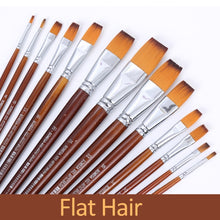 Load image into Gallery viewer, 13pcs Artist Paint Brushes Set Nylon Hair Wood Long Handle Painting Brush for Oil Acrylic Watercolor Professional Art Supplies