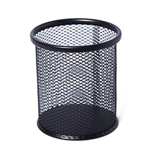 New Pencil Holder Office Desk Metal Mesh Square Round Pen Pot Cup Case Container Organiser Durable Pencil Case