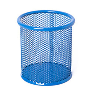 New Pencil Holder Office Desk Metal Mesh Square Round Pen Pot Cup Case Container Organiser Durable Pencil Case