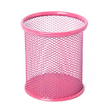 Load image into Gallery viewer, New Pencil Holder Office Desk Metal Mesh Square Round Pen Pot Cup Case Container Organiser Durable Pencil Case