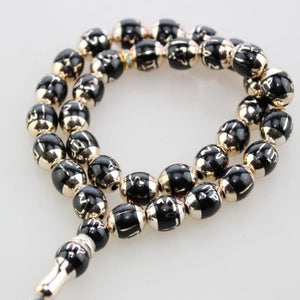 12mm 33 Muslim Prayer Beads Misbaha Tasbeeh Sibha Islamic Tassel Pendant Tasbih Allah