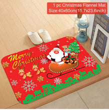 Load image into Gallery viewer, Santa Claus Christmas Flannel Carpet Merry Christmas Decoration for Home