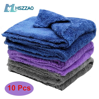3/5/10 pcs Extra Soft Car Wash Microfiber Towel Car Cleaning Drying Cloth Car Care Cloth Detailing Car WashTowel Never Scrat