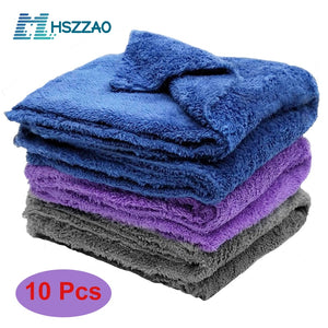 3/5/10 pcs Extra Soft Car Wash Microfiber Towel Car Cleaning Drying Cloth Car Care Cloth Detailing Car WashTowel Never Scrat