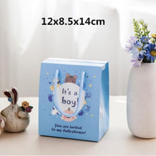 Load image into Gallery viewer, 10pcs/lot Hanging Kraft Paper Candy Box Baby Shower Gifts For Guests Birthday Party Babyshower Boy Girl Gift Bag Party Supplies