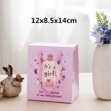 Load image into Gallery viewer, 10pcs/lot Hanging Kraft Paper Candy Box Baby Shower Gifts For Guests Birthday Party Babyshower Boy Girl Gift Bag Party Supplies