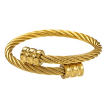 Load image into Gallery viewer, Classic Men Bracelet Jewelry Luxury Gold Plated Stainless Steel Cube Handmade Bracelets