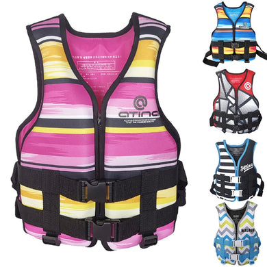 Child Life Vest Kid Swimming Neoprene Jacket for Boys Girls Buoyancy Safety Suit Boating Beach Swim Surf Ski Drift Water Sports