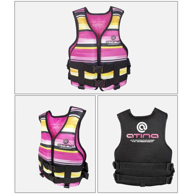 Child Life Vest Kid Swimming Neoprene Jacket for Boys Girls Buoyancy Safety Suit Boating Beach Swim Surf Ski Drift Water Sports