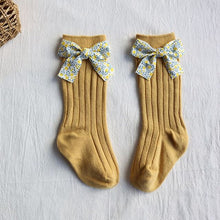 Load image into Gallery viewer, 0-5 Years Toddlers Girls Socks Flower Bows Knee High Long Soft Cotton Baby Socks Stripped Children Socks Princess Style