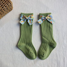 Load image into Gallery viewer, 0-5 Years Toddlers Girls Socks Flower Bows Knee High Long Soft Cotton Baby Socks Stripped Children Socks Princess Style