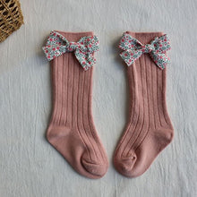 Load image into Gallery viewer, 0-5 Years Toddlers Girls Socks Flower Bows Knee High Long Soft Cotton Baby Socks Stripped Children Socks Princess Style