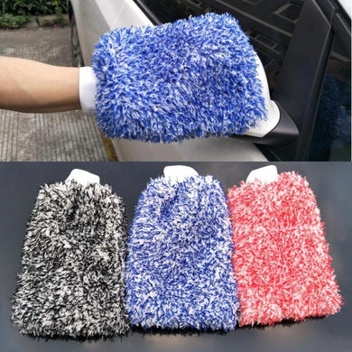 New Soft Glove High Density Wash Cloth Ultra Super Absorbent Microfiber Car Sponge Plush Glove