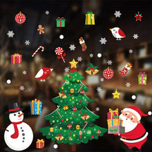Load image into Gallery viewer, 1pcs Merry Christmas Santa Claus Window Wall Sticker Christmas Decoration For Home 2020 Christmas Ornaments Xmas New Year 2021