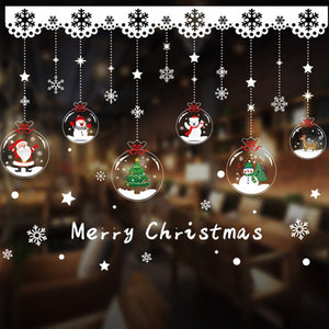 1pcs Merry Christmas Santa Claus Window Wall Sticker Christmas Decoration For Home 2020 Christmas Ornaments Xmas New Year 2021
