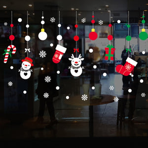 1pcs Merry Christmas Santa Claus Window Wall Sticker Christmas Decoration For Home 2020 Christmas Ornaments Xmas New Year 2021