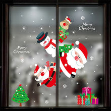 Load image into Gallery viewer, 1pcs Merry Christmas Santa Claus Window Wall Sticker Christmas Decoration For Home 2020 Christmas Ornaments Xmas New Year 2021