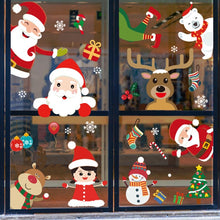 Load image into Gallery viewer, 1pcs Merry Christmas Santa Claus Window Wall Sticker Christmas Decoration For Home 2020 Christmas Ornaments Xmas New Year 2021