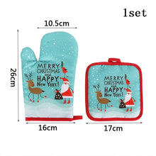Load image into Gallery viewer, Merry Christmas Kitchen Gloves Decorations for Home Baking Christmas Ornaments Gifts
