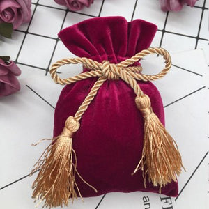 13x18cm Velvet Bags With Tassel 1pc Jewelry Packing Bags Wedding Candy Gift Bags Pouches