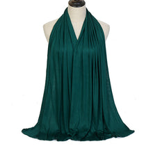 Load image into Gallery viewer, Plain Color Long Shawl Scarves Modal Jersey Hijab Muslim Headscarf Soft Black Women's Turban Tie Headband HeadWrap Lightweight