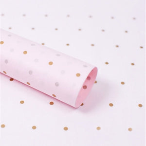 REM 28pcs 50cm*70cm Dot Print Tissue Papers Flower Wrapping Papers Gift Packaging Craft Paper