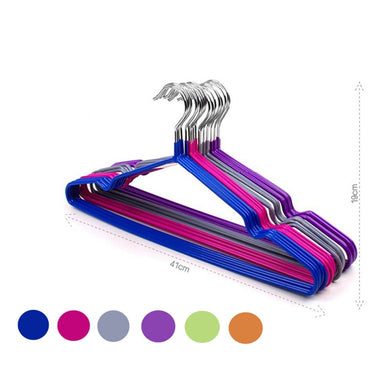 10pcs Colorful Rubber &Stainless Steel Hangers For Clothes Pegs Antiskid Drying Clothes Rack Non Slip Hanger Outdoor Drying Rack