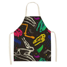 Load image into Gallery viewer, Cartoon Dinosaur Cute Apron For Children Kitchen Cooking Linen Soft Fabric Adults Children Bib Apron