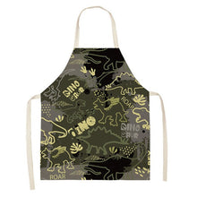 Load image into Gallery viewer, Cartoon Dinosaur Cute Apron For Children Kitchen Cooking Linen Soft Fabric Adults Children Bib Apron