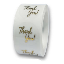 Load image into Gallery viewer, 100-500pcs Round Clear Merry Christmas Stickers Thank You Card Box Package Label Sealing Stickers Wedding Decor Stationery