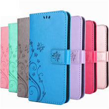 Load image into Gallery viewer, iPhone Case Wallet with Card Holder, Embossed Butterfly Premium PU Leather Double Magnetic Buttons Flip Shockproof