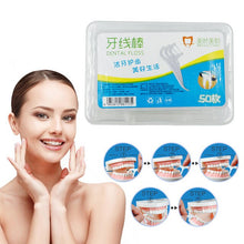Load image into Gallery viewer, Adult 50pcs Floss Oral Hygiene Flosser Picks Teeth Sticks Toothpicks Safety Tooth Cleaning Tools Dropshipping TSLM1