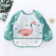 Load image into Gallery viewer, Baby Kids Toddler Long Sleeve Scarf Waterproof Art Smock Feeding Bib Apron Pocket Infant Boys Girls Burp Cloth Banana Bibs